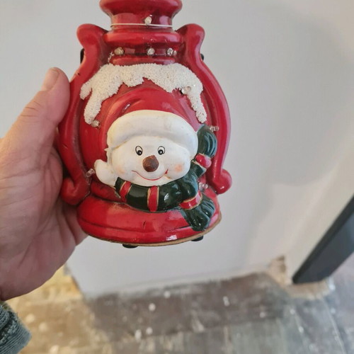 Santa Claus ceramic lantern new, large size, Christmas decoration