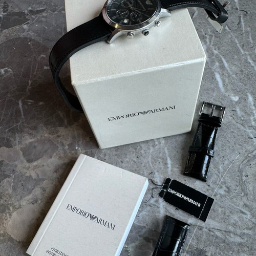 Emporio Armani men's watch AR2447 like new, black