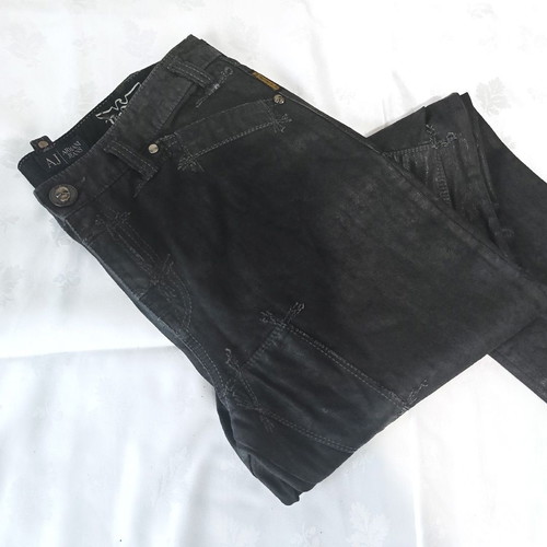Дънкови панталони Armani Jeans The Flag Limited Edition No.147/200 черни нови