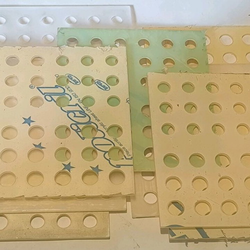 Diorama plexiglass acrylic sheets new, 9 perforated pieces