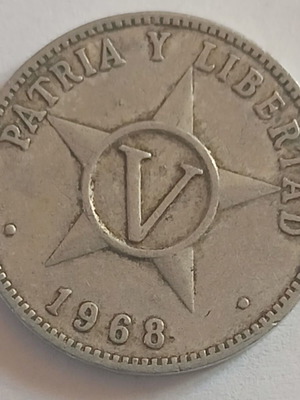 Cuba 1968 coin used