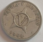 Cuba 1968 coin used
