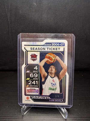Luis Scola 1/4 First Print κάρτα μπάσκετ καινούργια