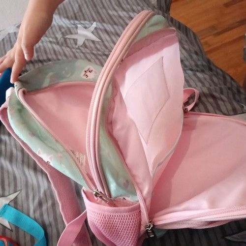 Kindergarten bag cat design used with plush tail and ears