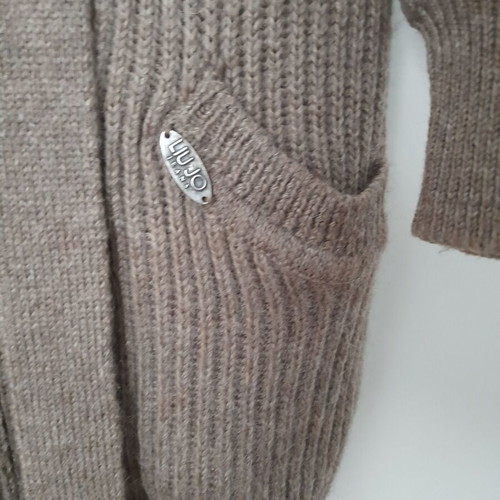 Liu Jo cardigan long knitted like new, brown with belt and 2 pockets