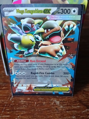 Mega Kangaskhan EX Pokémon card like new, 104/132, Mega Evolution