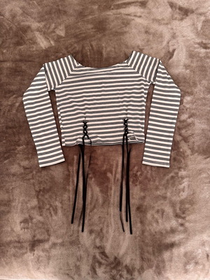 Sweewe striped black and white blouse like new, size M