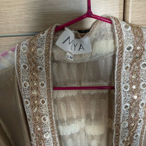 Mya dress like new, size S, gold, ideal for weddings and baptisms