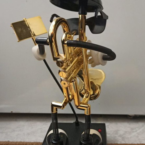 Vintage trumpet figure used, functional, 1980s
