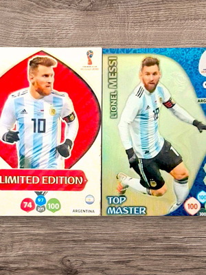 Κάρτες Panini Lionel Messi World Cup 2018 Limited Edition και Top Master καινούργιες