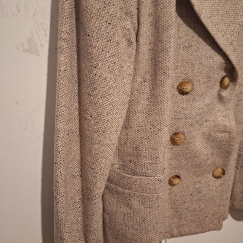 Double-Breasted Jacket Size 40 Like New, Beige
