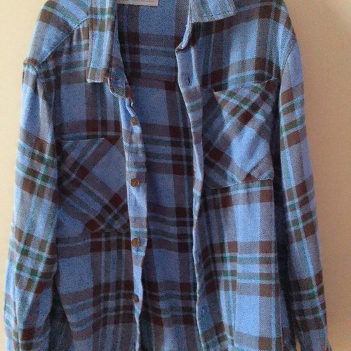 Zara blue brown checkered shirt for boy 8 years like new