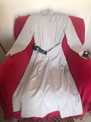 K1 Showroom gray imposing long dress new, size L