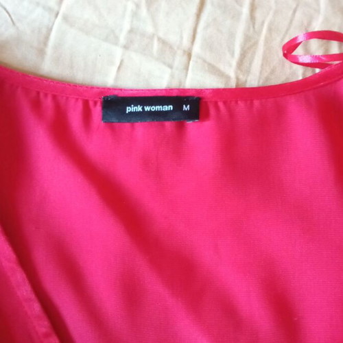 Pink Woman satin red blouse