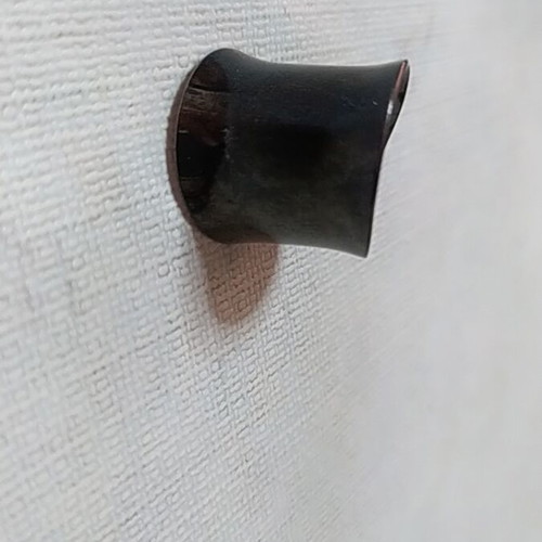 Ring black stainless steel, like new, openable