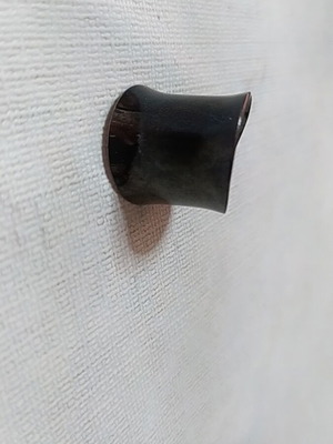 Ring black stainless steel, like new, openable
