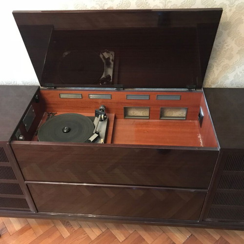 Antique record player furniture used