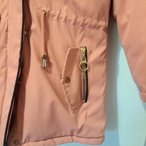 Energiers thick pink jacket with hood for 10 years old, 140 cm like new