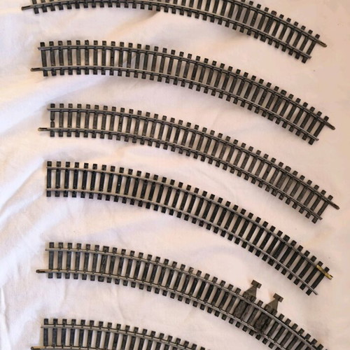 Roco model railway track sections like new, 7 pieces