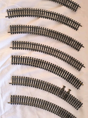 Roco model railway track sections like new, 7 pieces