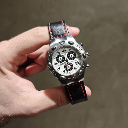 Time Force Chronograph men's watch like new, white and black dial