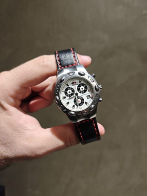 Time Force Chronograph men's watch like new, white and black dial