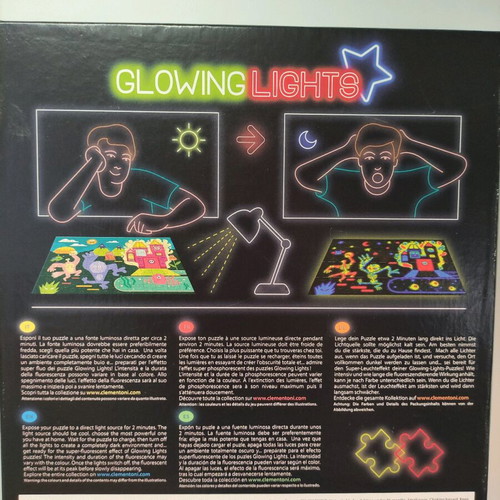 Jurassic puzzle glowing lights used
