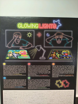 Jurassic puzzle glowing lights used