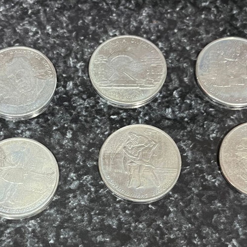 Set of 6 500 Drachma Coins Olympic Games Edition like new