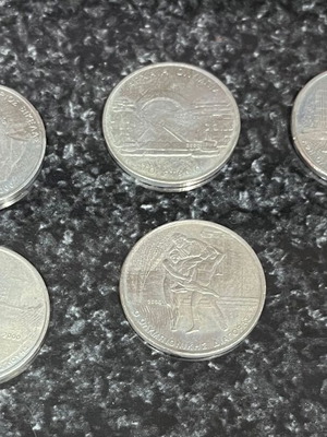 Set of 6 500 Drachma Coins Olympic Games Edition like new