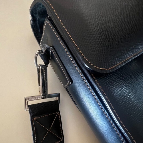 Lamarthe leather bag like new, black, with laptop compartment