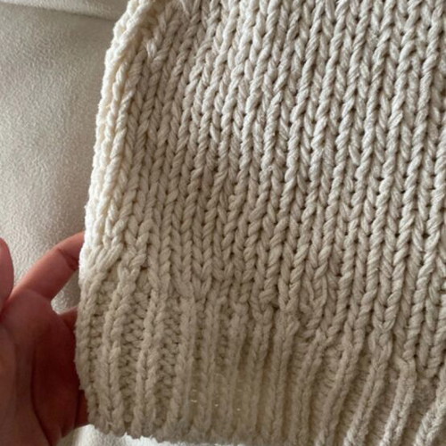 Zara cream knit vest with gold chain detail, size M