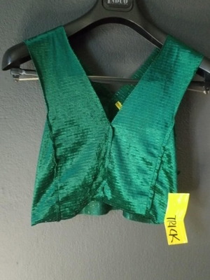 Velvet Top Shirt new, size M, green