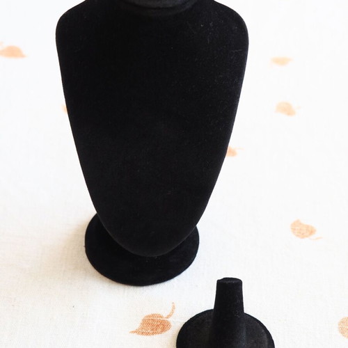 Velvet bust and finger used for jewelry display
