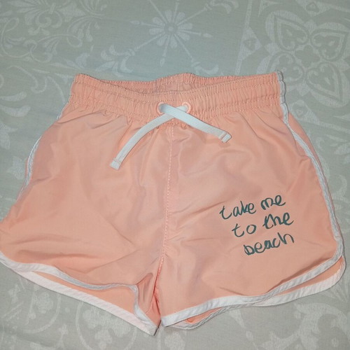 Girls' beach swim shorts peach color like new