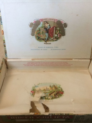 Cigar box used, Cuba, 1972