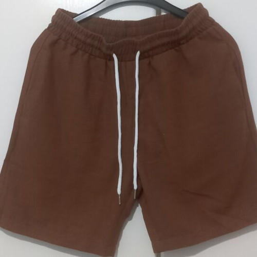 Summer set small with shorts and shirt, new, beige and brown