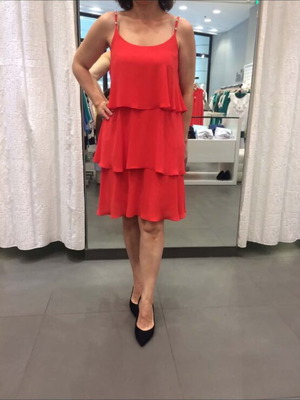 Bill Cost coral short dress knee-length, like new, size small