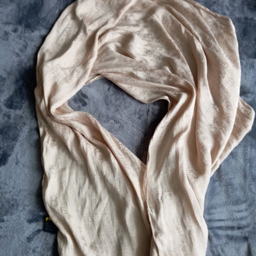 Fendi silk scarf like new, gray and gold, 160x60 cm
