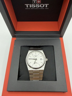 Tissot PRX Powermatic 80 watch with white dial