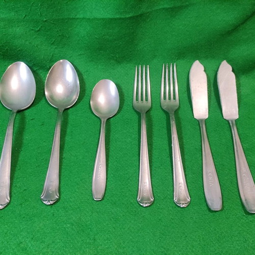 Xenia 1968 collectible cutlery set used, 7 pieces