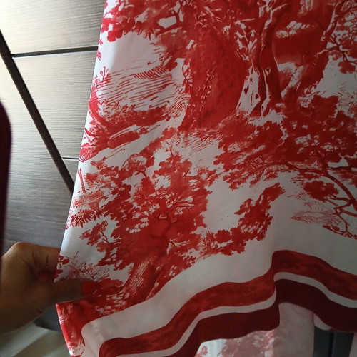 Dress, white and red, size S