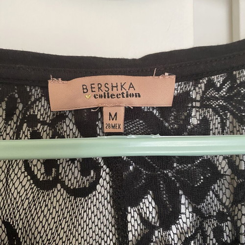 Bershka Collection black lace blouse, size M