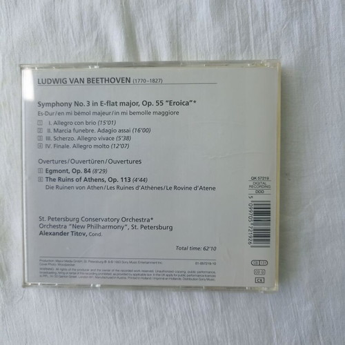 Beethoven Symphony No. 3 Eroica CD new, classical