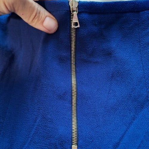 Sandro blue viscose mini skirt size 34