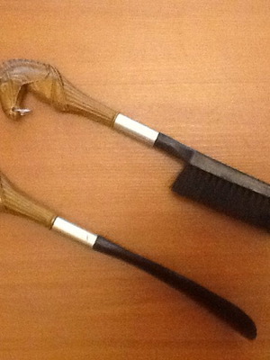 Vintage set clothes brush and shoehorn like new, 1960