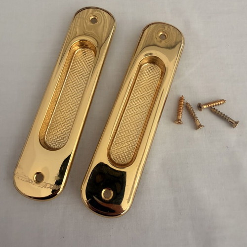 Colombo sliding door handles gold set used