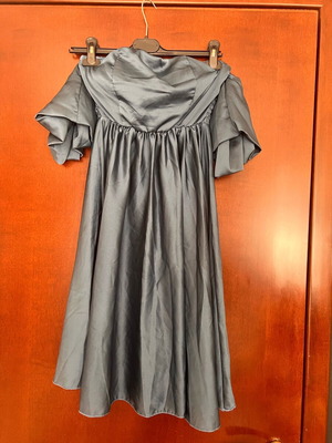Strapless dress petrol gray new
