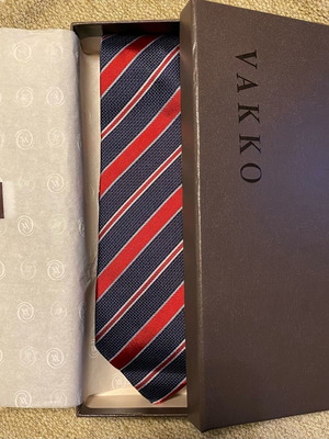 Vakko tie new blue and red