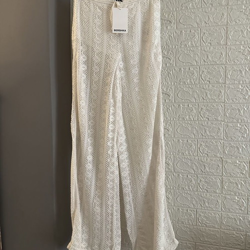 Embroidered pants Bershka new, size S, white